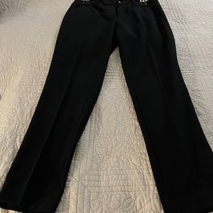 Black dress straight leg pants by T Tahari, size 8.